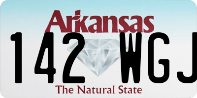 AR license plate 142WGJ