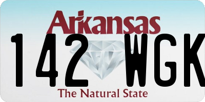 AR license plate 142WGK