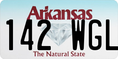 AR license plate 142WGL