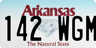 AR license plate 142WGM