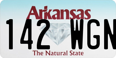 AR license plate 142WGN