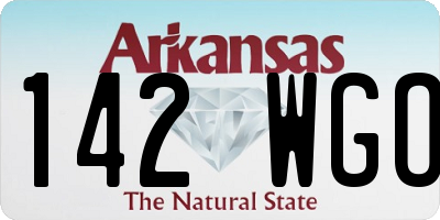 AR license plate 142WGO