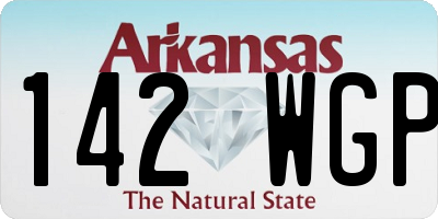AR license plate 142WGP