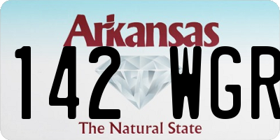 AR license plate 142WGR