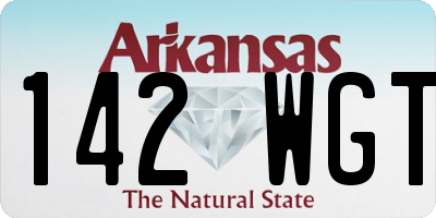AR license plate 142WGT