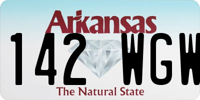 AR license plate 142WGW