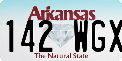 AR license plate 142WGX