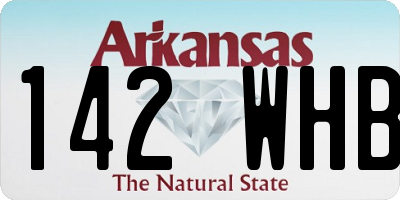 AR license plate 142WHB