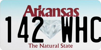 AR license plate 142WHC