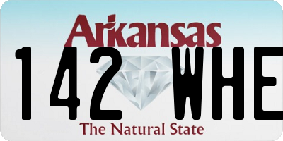 AR license plate 142WHE