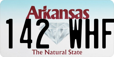 AR license plate 142WHF