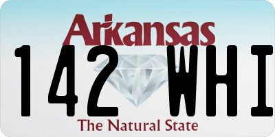 AR license plate 142WHI