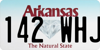 AR license plate 142WHJ