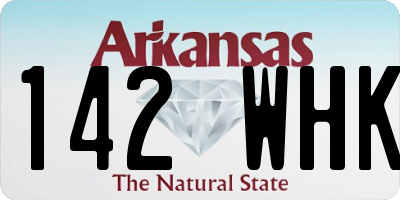 AR license plate 142WHK