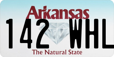 AR license plate 142WHL
