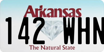 AR license plate 142WHN