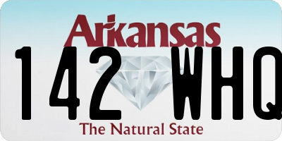 AR license plate 142WHQ