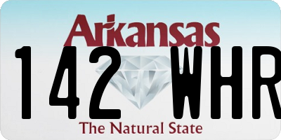 AR license plate 142WHR