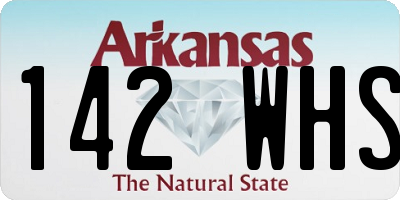 AR license plate 142WHS