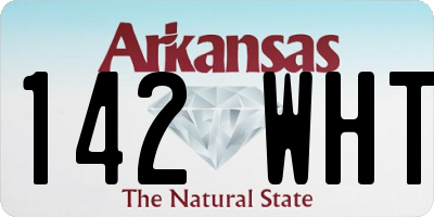AR license plate 142WHT