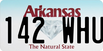 AR license plate 142WHU