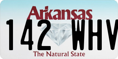 AR license plate 142WHV