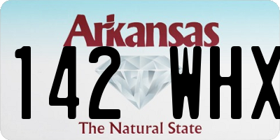 AR license plate 142WHX