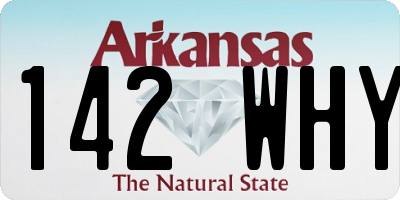 AR license plate 142WHY