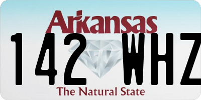 AR license plate 142WHZ