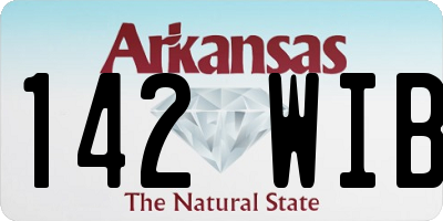 AR license plate 142WIB