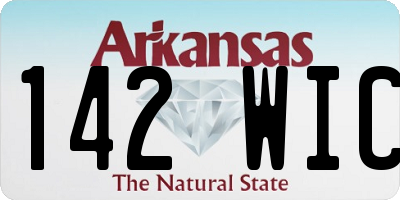 AR license plate 142WIC