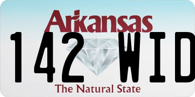 AR license plate 142WID