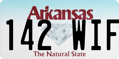 AR license plate 142WIF
