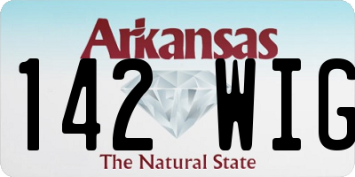 AR license plate 142WIG