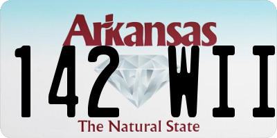 AR license plate 142WII
