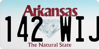 AR license plate 142WIJ