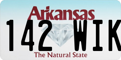 AR license plate 142WIK