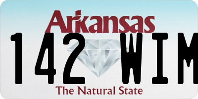 AR license plate 142WIM
