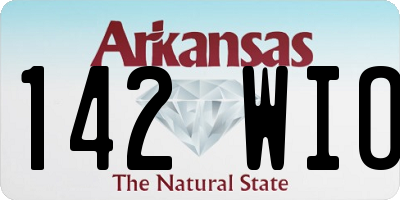 AR license plate 142WIO