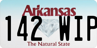 AR license plate 142WIP