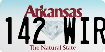 AR license plate 142WIR