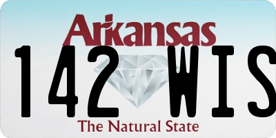 AR license plate 142WIS