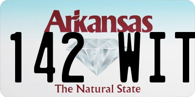AR license plate 142WIT