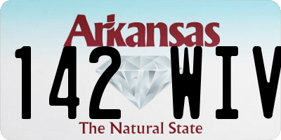 AR license plate 142WIV