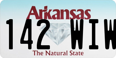 AR license plate 142WIW