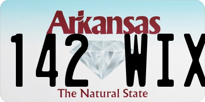 AR license plate 142WIX