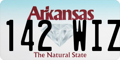 AR license plate 142WIZ