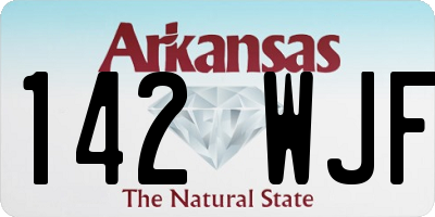AR license plate 142WJF