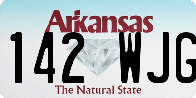 AR license plate 142WJG