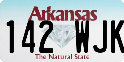 AR license plate 142WJK